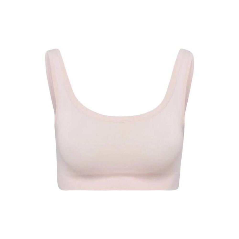 Hanro Touch Feeling Crop Top Tank Bra NWT Morning Glow Light Petal Pink Medium